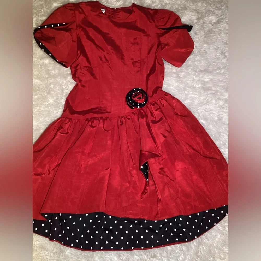 Casero’s vintage red/ polka dot dress size 14pt